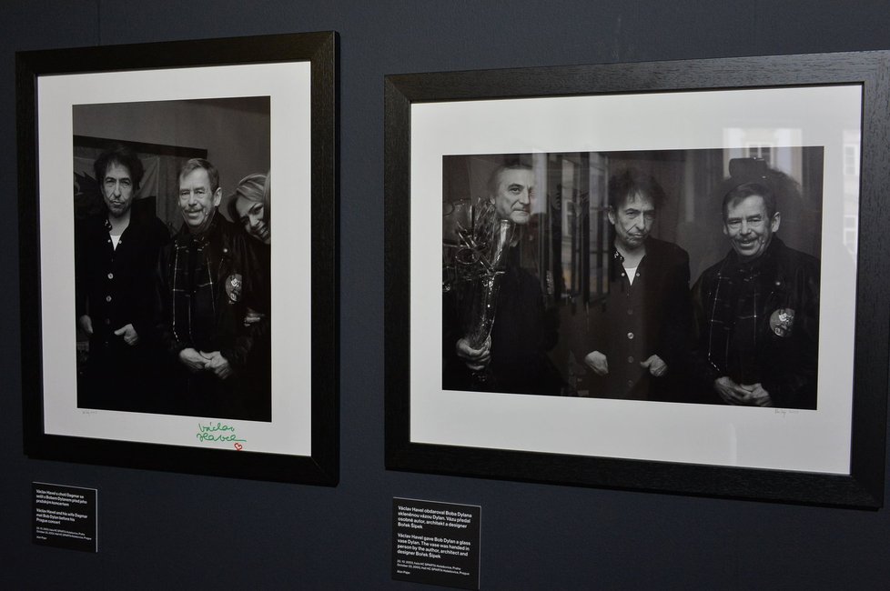 Václav Havel a Bob Dylan na snímcích Alana Pajera.