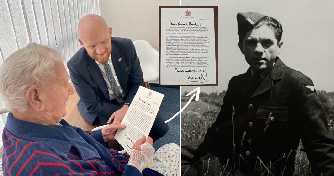 Pilotovi RAF Bočkovi ke 100. narozeninám popřál dopisem britský král Karel III.