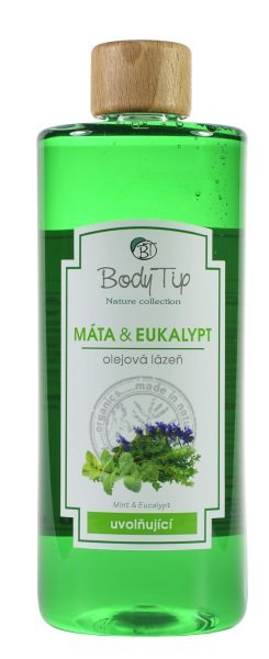 Relaxační a uvolňující olejová lázeň máta a eukalypt, Body Tip, 99 Kč (500 ml)