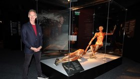 Dominik Hašek na slavnostním zahájení výstavy Body Worlds