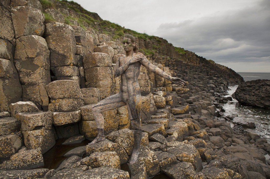 Umění v Giants Causeway, přírodní památce v Severním Irsku