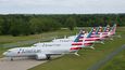 Odstavené letouny 737 MAX aerolinek American Airlines