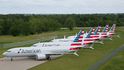 Odstavené letouny 737 MAX aerolinek American Airlines