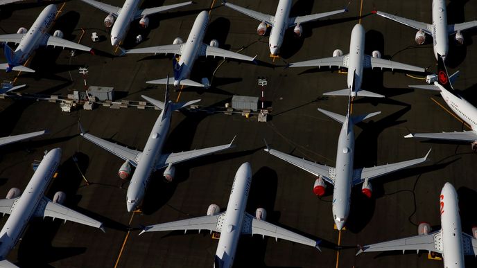 Nově vyrobené letouny Boeing 737 MAX, které si jejich provozovatelé ještě nepřevzali