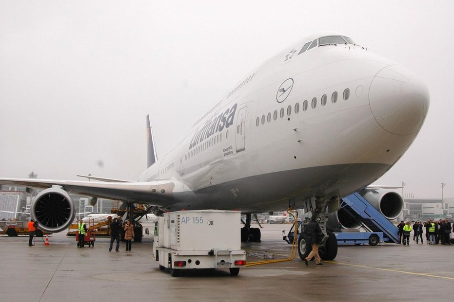 Boeing 747-8 Intencontinental Lufthansy s imatrikulací D-ABYA, první dodaný letoun tohoto druhu