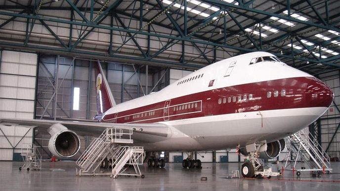 Katarský Boeing 747SP