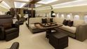 Boeing 767-300ER má na palubě čítárnu, tři pokoje pro hosty, jídelnu a obývací pokoj.