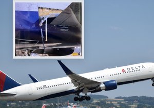 Boeing 767-332ER společnosti Delta Air Lines ztratil po startu skluzavku nouzového východu.