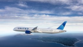 Boeing 787 Dreamliner v barvách United Airlines