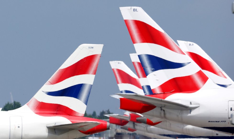 Letadla společnosti British Airways na letišti Heathrow