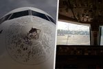 Kroupy zničily trup letadla, italští piloti museli nouzově přistát po méně než dvou hodinách letu