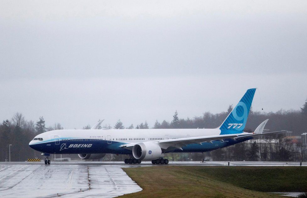 První zkušební let Boeingu 777X (25.01.2020)