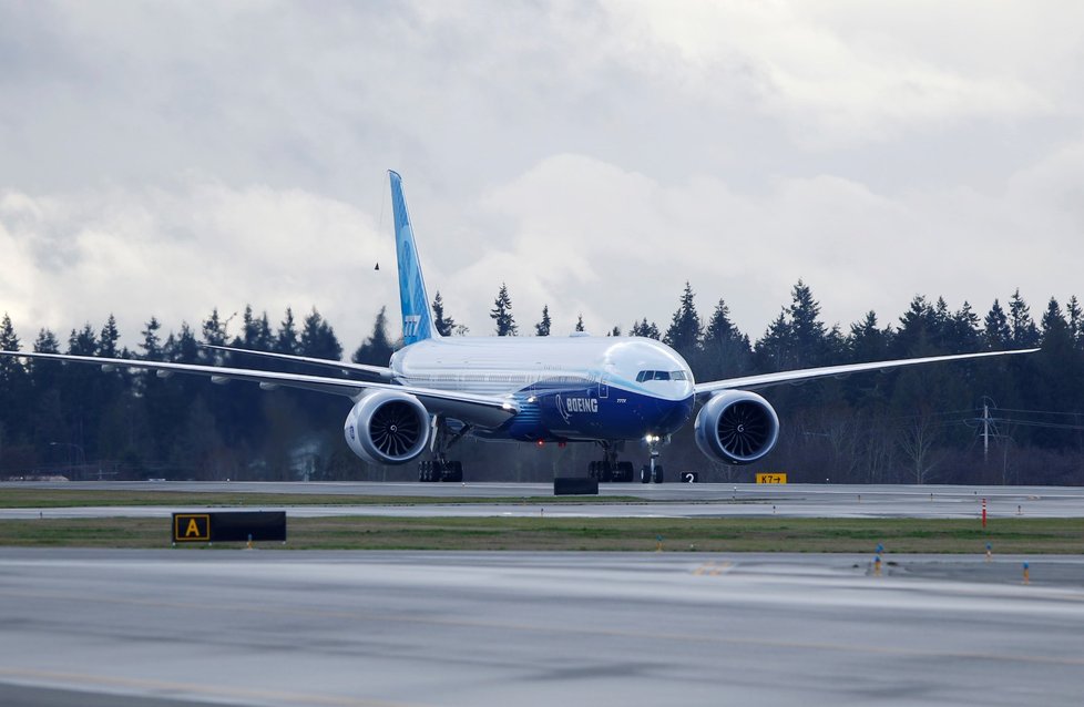 První zkušební let Boeingu 777X (25.01.2020)