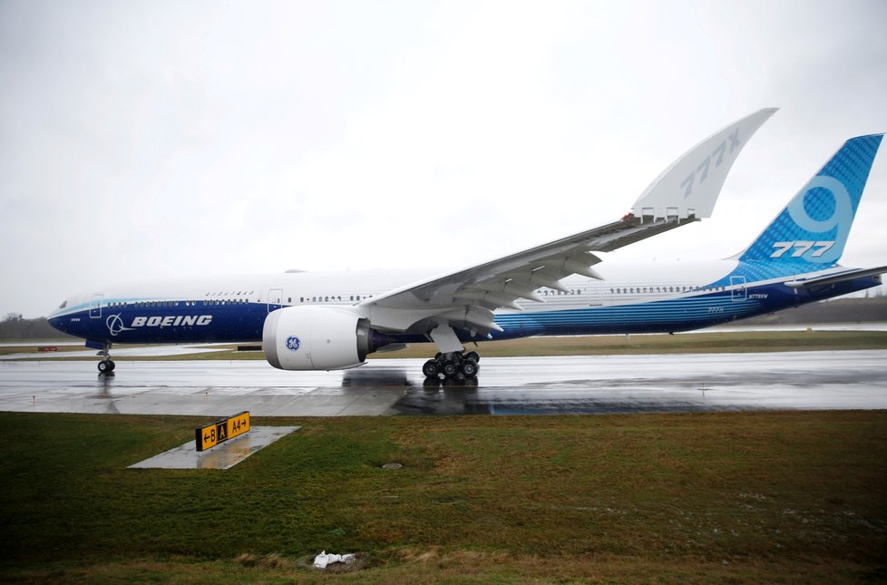 První zkušební let Boeingu 777X (25.01.2020)