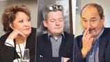 Nuda v Praze: Preiss si zkoumal nos, Háma klimbal a Bohdalová si podpírala na tiskovce ČT hlavu