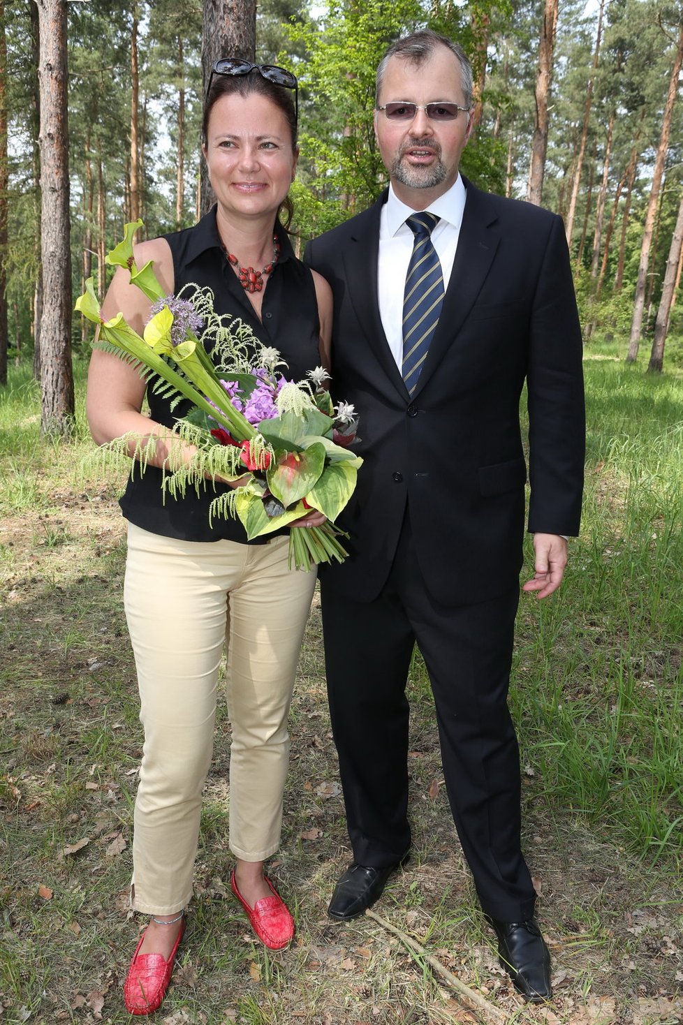 Bohdana Pomahače doprovázela jeho žena.