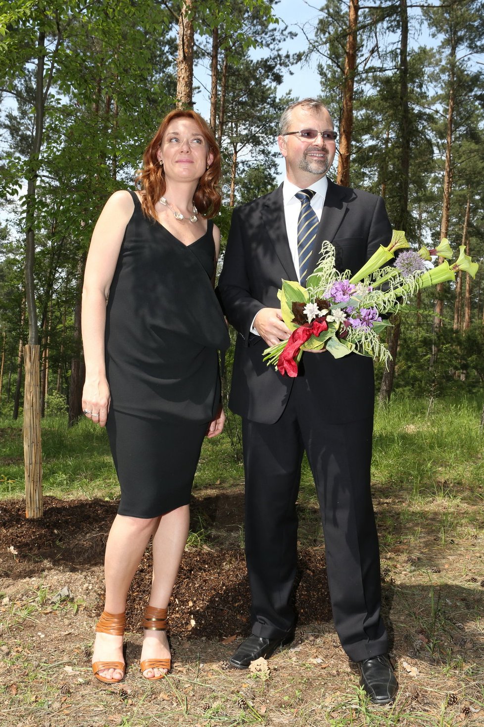 Bohdan Pomahač a Madgalena Kožená v pražské Botanické zahradě.