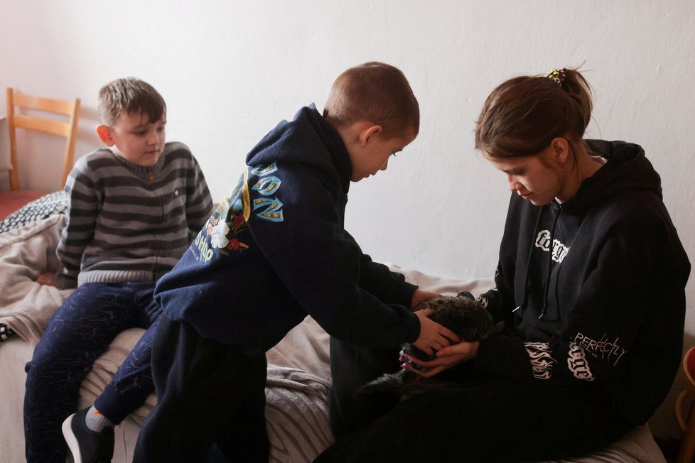 Sedmiletý Bohdan Totskaja uprchl s maminkou Valerii (27) ze Záporoží na Slovensko. Pro Bohdana to byla jeho první jízda vlakem.