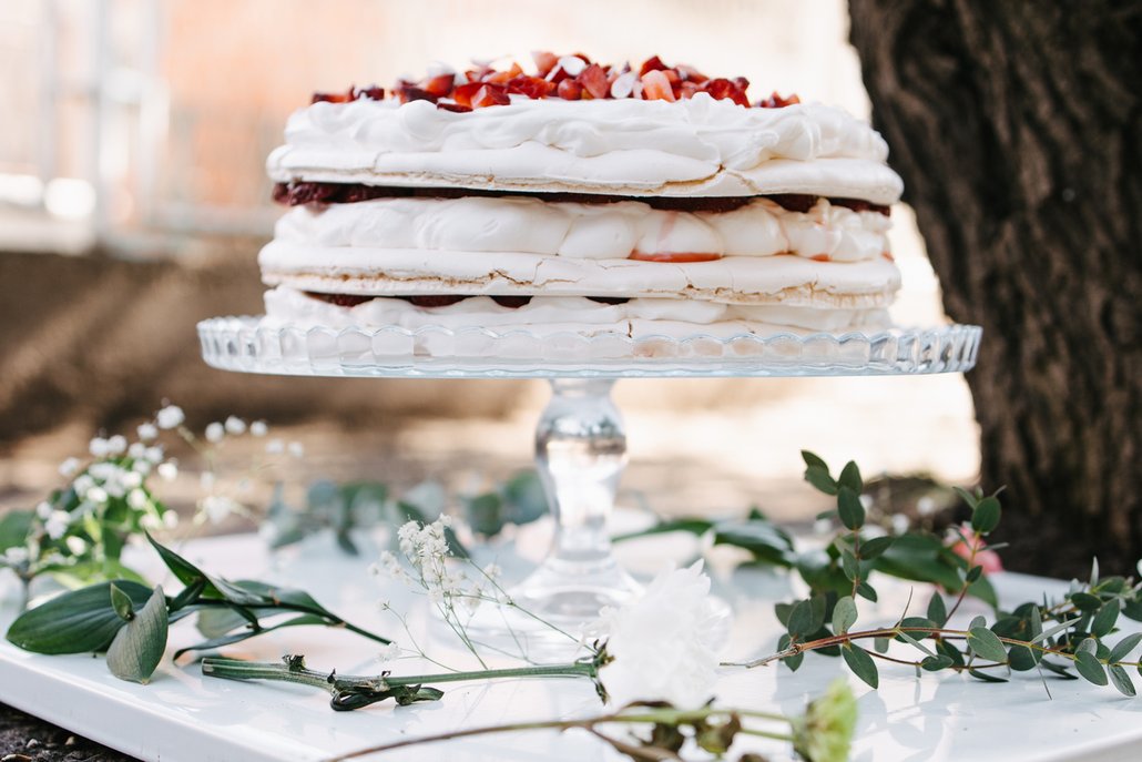 V boho stylu může být i dort Pavlova.