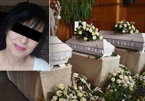 Pohřeb obětí bohumínského žháře: Žaneta se nemohla rozloučit s mrtvými dcerami!