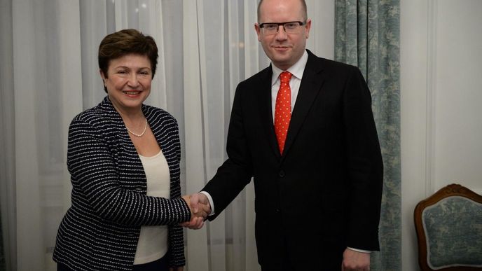 Bohuslav Sobotka a Kristalina Georgievová