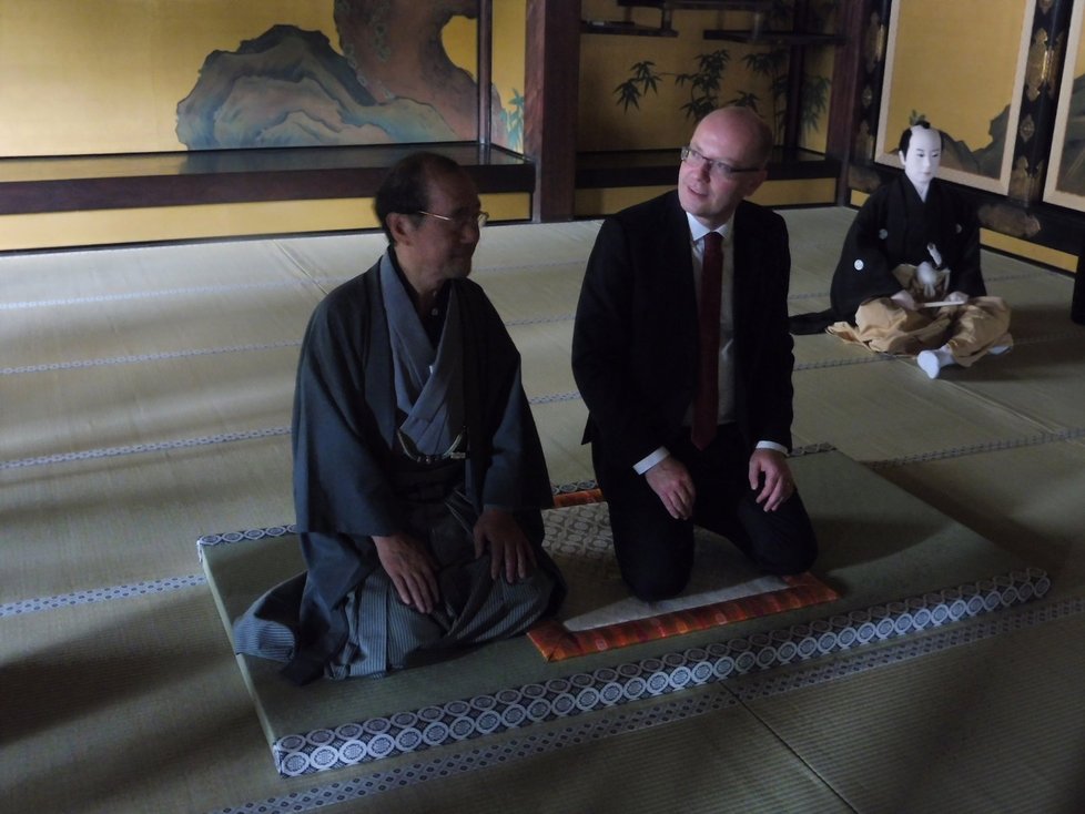 Sobotka navštívil v Kjótu Šógunský palác