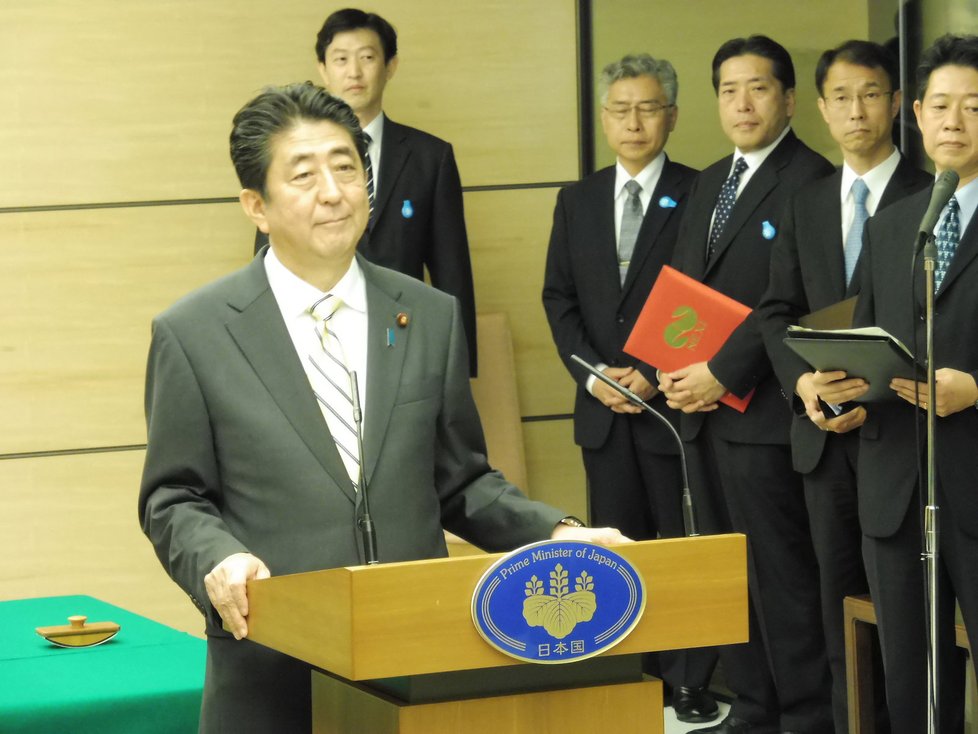 Japonský premiér Šinzo Abe přivítal v Tokiu českého premiéra Bohuslava Sobotku.