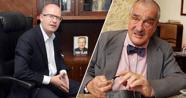 Na Blesk.cz se utkají v předvolebním duelu Bohuslav Sobotka a Karel Schwarzenberg.