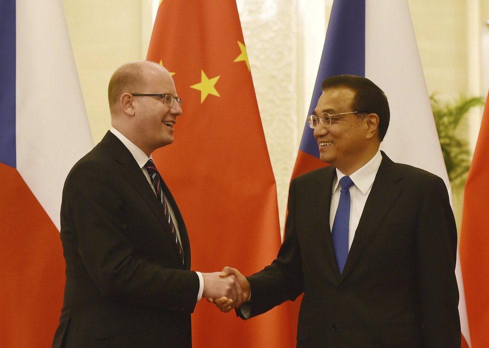 Sobotka v Číně: S čínským premiérem Li Kche-čchiangem
