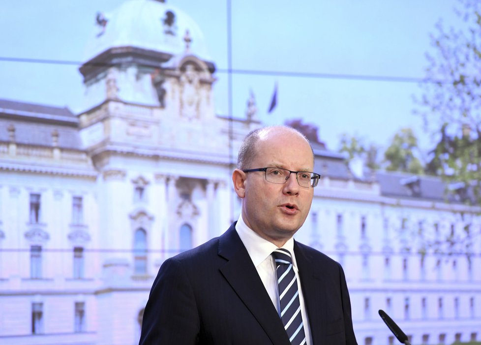 Premiér Bohuslav Sobotka na Úřadu vlády