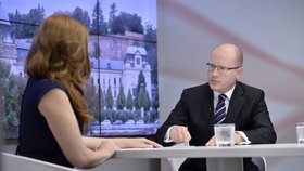 Premiér Bohuslav Sobotka ve Studiu Blesk