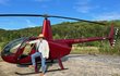 Bolek Polívka odlétá vrtulníkem