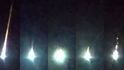Kamera v Ondřejově zaznamenala postupné rozpadání meteoru.