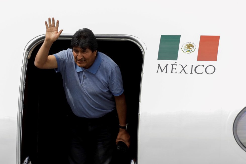 Bývalý bolivijský prezident Evo Morales dorazil do Meika. (12.11.2019)