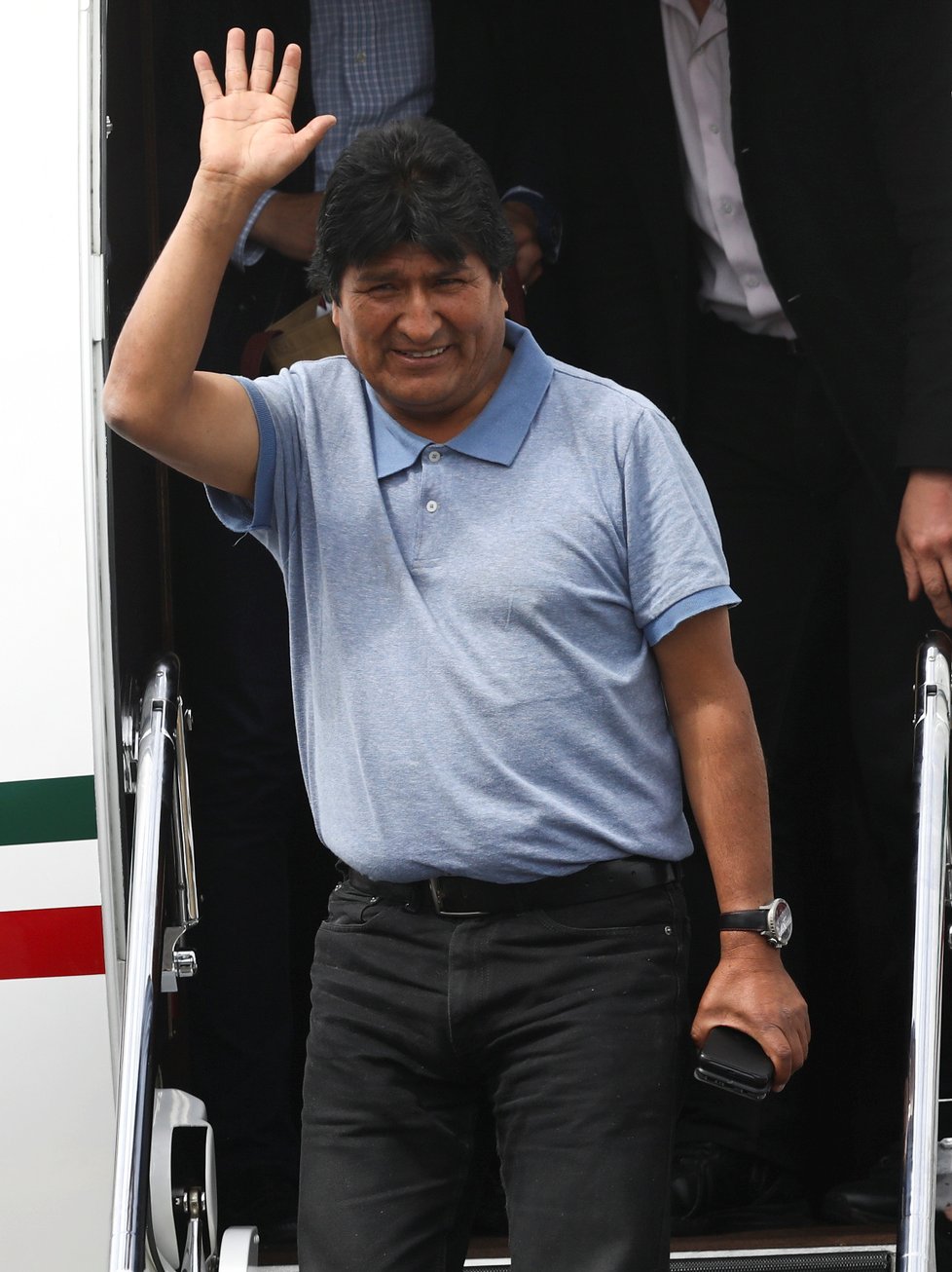 Bývalý bolivijský prezident Evo Morales dorazil do Meika. (12.11.2019)