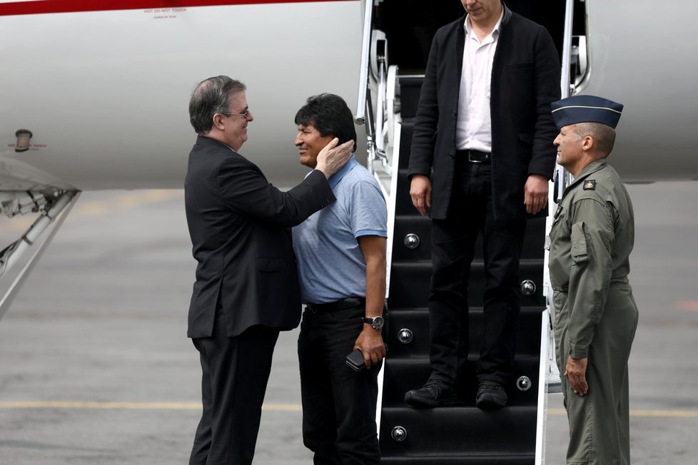 Bývalý bolivijský prezident Evo Morales dorazil do Meika. (12.11.2019)