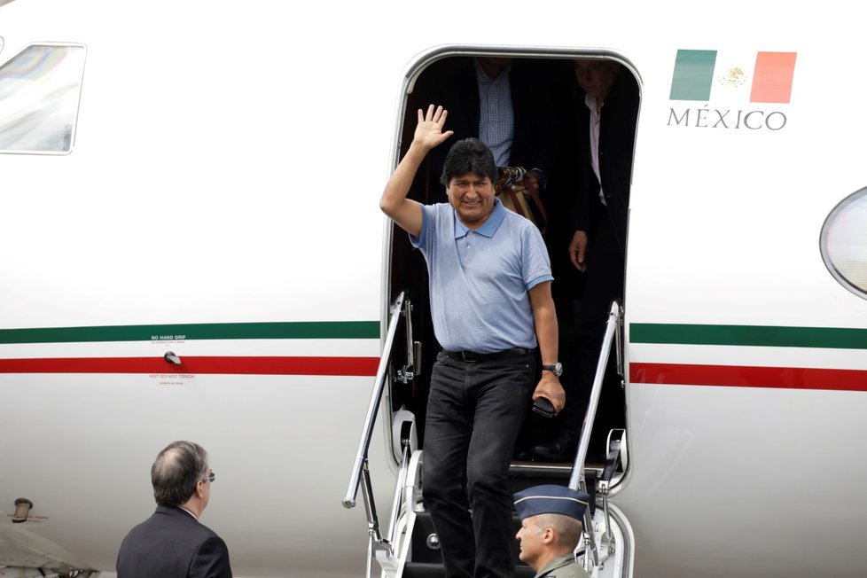 Bývalý bolivijský prezident Evo Morales dorazil do Meika. (12.11.2019)