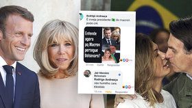 Brazilský prezident si na facebooku utahoval z Macrona kvůli Brigitte (66). Elysejský palác zuří