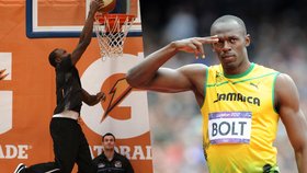 Nemá problém zasmečovat: Sprinter Bolt si zahraje slavnou NBA!