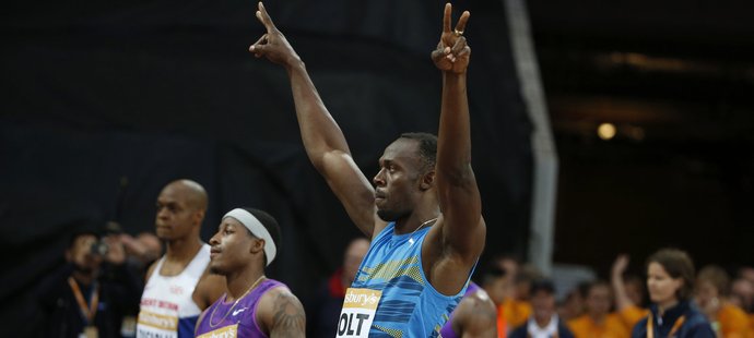 Usain Bolt vyhrál na mítinku Diamantové ligy v Londýně běh na 100 metrů v čase 9,87 sekundy