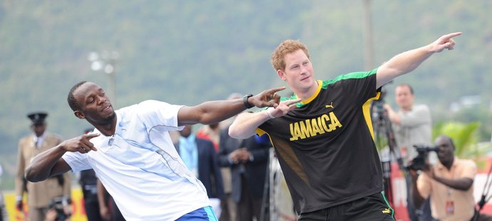 Nejrychlejší muž planety Usain Bolt závodil s britským princem Harrym.