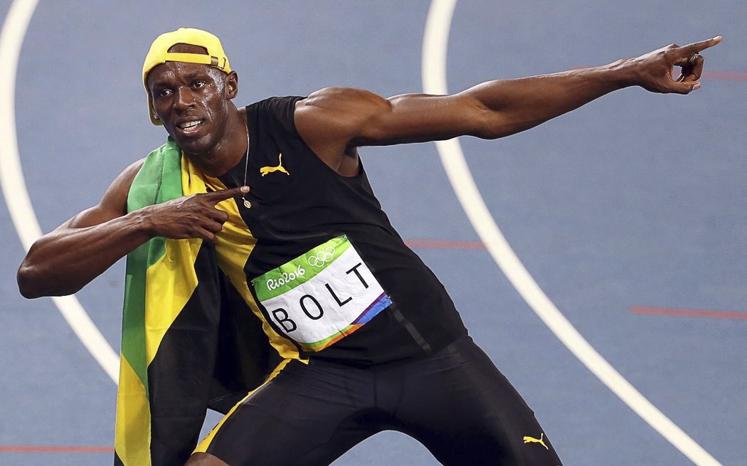 Sprinter Usain Bolt slaví zlato z Ria