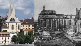 Bombardování zničilo i mnoho pražských památek. Byl mezi nimi i Emauzský klášter.