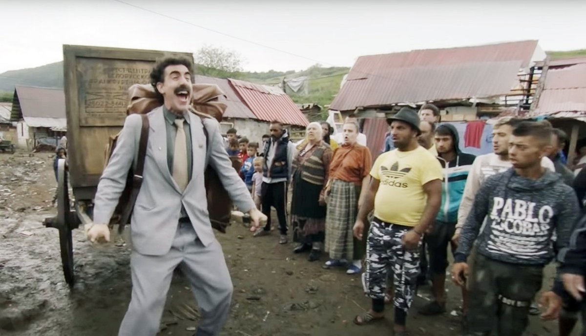 Sacha Baron Cohen jako Borat. 