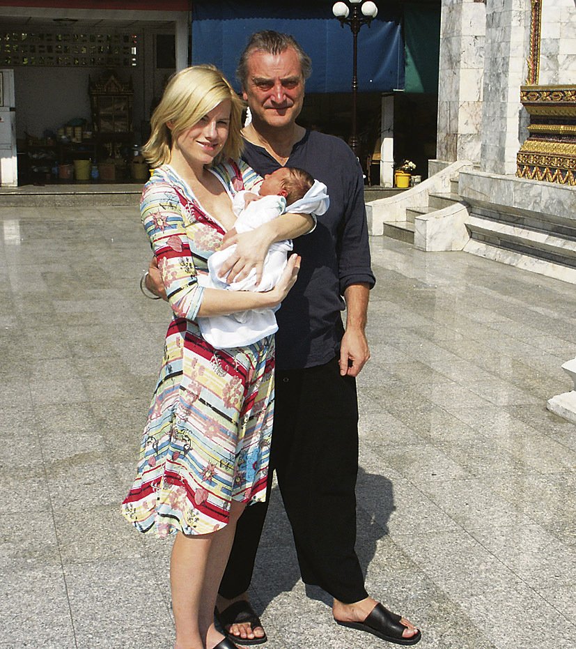 Bořek Šípek s exmanželkou Leonou Machálkovou a synem Arturem