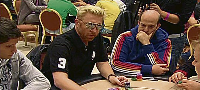 Boris Becker na pokeru v hotelu Hilton