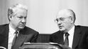 Boris Jelcin se svým kolegou Gorbačovem.