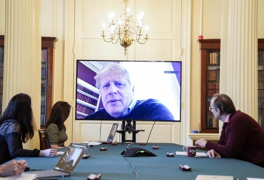 Boris Johnson ve videokonferenci Downing Street