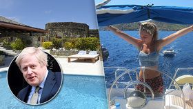 Johnson svou „vydřičku“ vzal na Silvestra do Karibiku, Nový rok přivítají v luxusní vile.