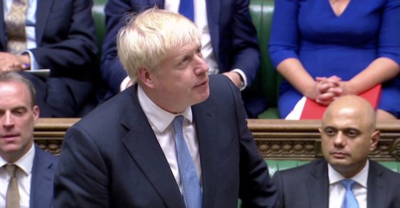 Nový britský premiér Boris Johnson během svého prvního vystoupení v dolní komoře parlamentu